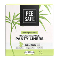 Pee Safe 100% Organic Cotton, Biodegradable Panty Liners
