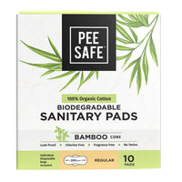 Pee Safe Organic Cotton, Biodegradable Sanitary Pads