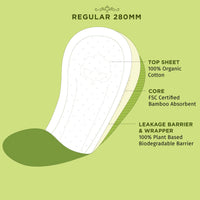 Pee Safe Organic Cotton, Biodegradable Sanitary Pads