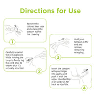 Pee Safe Organic Cotton Tampon 16 Tampons