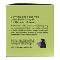 Pee Safe Reusable Menstrual Cup with Medical Grade Silicone for Women Large 1 Piece