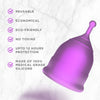 Pee Safe Reusable Menstrual Cup with Medical Grade Silicone for Women Large 1 Piece