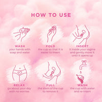 Pee Safe Reusable Menstrual Cup with Medical Grade Silicone for Women Large 1 Piece