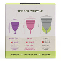 Pee Safe Reusable Menstrual Cup with Medical Grade Silicone for Women Extra Small 1 Piece