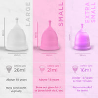 Pee Safe Reusable Menstrual Cup with Medical Grade Silicone for Women Extra Small 1 Piece