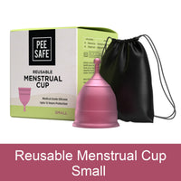 Pee Safe Reusable Menstrual Cup with Medical Grade Silicone for Women Small 1 Piece