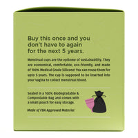 Pee Safe Reusable Menstrual Cup with Medical Grade Silicone for Women Small 1 Piece