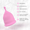 Pee Safe Reusable Menstrual Cup with Medical Grade Silicone for Women Small 1 Piece
