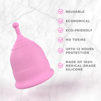 Pee Safe Reusable Menstrual Cup with Medical Grade Silicone for Women Small 1 Piece