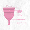 Pee Safe Reusable Menstrual Cup with Medical Grade Silicone for Women Small 1 Piece