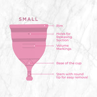 Pee Safe Reusable Menstrual Cup with Medical Grade Silicone for Women Small 1 Piece