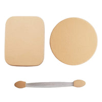 Majestique Powder Puff Twin Pack With Dual Side Sponge Stick 3 Pieces
