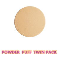 Majestique Powder Puff Twin Pack With Dual Side Sponge Stick 3 Pieces