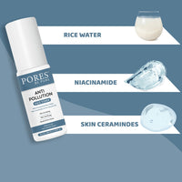PORES Be Pure Anti-Pollution Face Toner With Fermented Rice Water, Skin Ceramides & Pro-Vitamin B3 100 ml