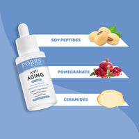 PORES Be Pure Anti Aging Face Serum With Soy Peptides, Pomegranate & Ceramides 30 ml