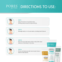 PORES Be Pure Charcoal & Seaweed Algae Gel Face Scrub With Bamboo Charcoal Powder, Organic Seaweed Powder & Vetiver Grass 100 ml