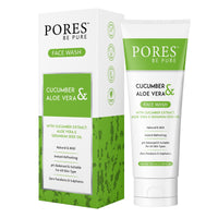 PORES Be Pure Cucumber & Aloe Vera Face Wash With Cucumber Extract, Aloe Vera & Geranium Seed Oil 100 ml