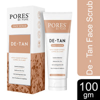 PORES Be Pure De-Tan Face Scrub With Yogurt Extract, Coffee Oil & Mint 100 gm