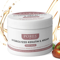 PORES Be Pure Keratin & Argan Oil Hair Mask With Hydrolyzed Keratin & Argan Oil With Blend Of 10 Essential Oils 200 gm
