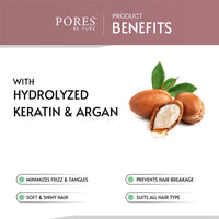 PORES Be Pure Hydrolyzed Keratin & Argan Oil Hair Serum With Hydrolyzed Keratin, Argan Oil & Almond 100 ml