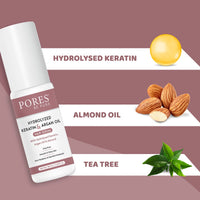 PORES Be Pure Hydrolyzed Keratin & Argan Oil Hair Serum With Hydrolyzed Keratin, Argan Oil & Almond 100 ml