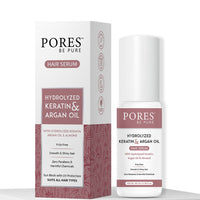 PORES Be Pure Hydrolyzed Keratin & Argan Oil Hair Serum With Hydrolyzed Keratin, Argan Oil & Almond 100 ml
