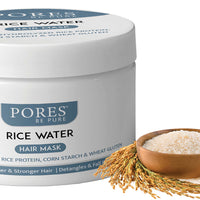 PORES Be Pure Rice Water Hair Mask With Hydrolyzed Rice Protein, Corn Starch & Wheat Gluten 200 gm