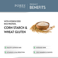 PORES Be Pure Rice Water Hair Mask With Hydrolyzed Rice Protein, Corn Starch & Wheat Gluten 200 gm