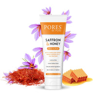 PORES Be Pure Saffron & Honey Face Scrub With Hydrolyzed Honey, Indian Saffron & Milk Proteins 100 gm