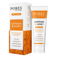PORES Be Pure Saffron & Honey Face Scrub With Hydrolyzed Honey, Indian Saffron & Milk Proteins 100 gm