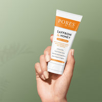 PORES Be Pure Saffron & Honey Face Scrub With Hydrolyzed Honey, Indian Saffron & Milk Proteins 100 gm
