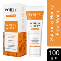 PORES Be Pure Saffron & Honey Face Wash With Hydrolyzed Honey, Indian Saffron & Milk Proteins 100 gm