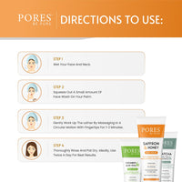 PORES Be Pure Saffron & Honey Face Wash With Hydrolyzed Honey, Indian Saffron & Milk Proteins 100 gm