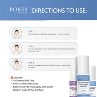 PORES Be Pure Skin Brightening & Exfoliating Face Toner With Alpha Arbutin, Lactic Acid & Glutathione 100 ml
