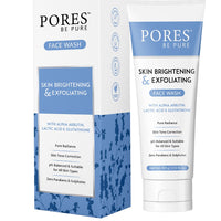 PORES Be Pure Skin Brightening & Exfoliating Face Wash With Alpha Arbutin, Lactic Acid & Glutathione 100 gm