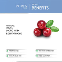 PORES Be Pure Skin Brightening & Exfoliating Face Wash With Alpha Arbutin, Lactic Acid & Glutathione 100 gm