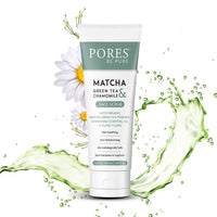 PORES Be Pure Matcha Green Tea & Chamomile Gel Face Scrub With Organic Matcha Green Tea Powder, Chamomile Essential Oil & Ylang 100 ml