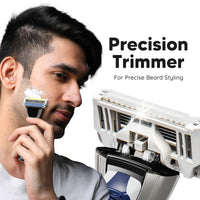LetsShave Pro 6 Plus Lite Face & Head Shaving Razor Value Set, 1 razor Handle 4 Blades+ Travel Cap 214 gm