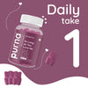 Purna Gummies Ceramides Skin Nourishment, Hydration, Glow & Anti-Aging Support, Passion Fruit Flavor, 1 Daily, 30 Gummies - Sampurna