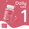 Purna Gummies Collagen Peptides, Skin Rejuvenation, Anti-Aging & Bone Strength, Watermelon Flavor, 1 Daily, 30 Gummies - Sampurna