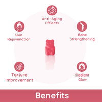 Purna Gummies Collagen Peptides, Skin Rejuvenation, Anti-Aging & Bone Strength, Watermelon Flavor, 1 Daily, 30 Gummies - Sampurna