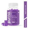 Purna Gummies Hyaluronic Acid, Moisturizer, Glowing Skin & Anti-Wrinkle Support, Black Currant Flavor, 1 Daily, 30 Gummies - Sampurna
