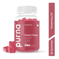 Purna Gummies Rosemary Oil, Skin Tone, Anti-Aging & Skincare Support, Rose Flavor, 1 Daily, 30 Gummies - Sampurna
