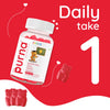 Purna Junior Brain Booster Gummies | Strawberry | Pack of 30 | 1 Daily - Annapurna (30 No)