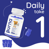 Purna Junior Eye Health Gummies | Berry | Pack of 30 | 1 Daily - Annapurna (30 No)