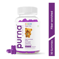 Purna Junior Fiber-Enriched Gummies | Black Current | Pack of 30 | 1 Daily - Annapurna (30 No)