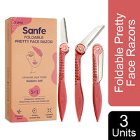 Sanfe Pretty Face Razor for pain-free facial hair removal 3 Pieces