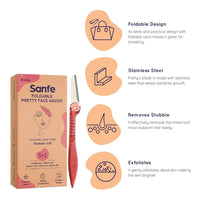 Sanfe Pretty Face Razor for pain-free facial hair removal 3 Pieces