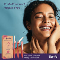 Sanfe Pretty Face Razor for pain-free facial hair removal 3 Pieces
