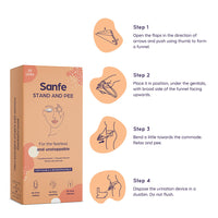 Sanfe Stand and Pee Biodegradable Urination Funnel for Women